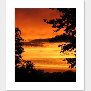 Fiery Sunset Posters and Art